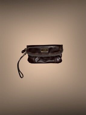 Women's Nine West Brown Faux Leather Fold Over Wallet/Wristlet